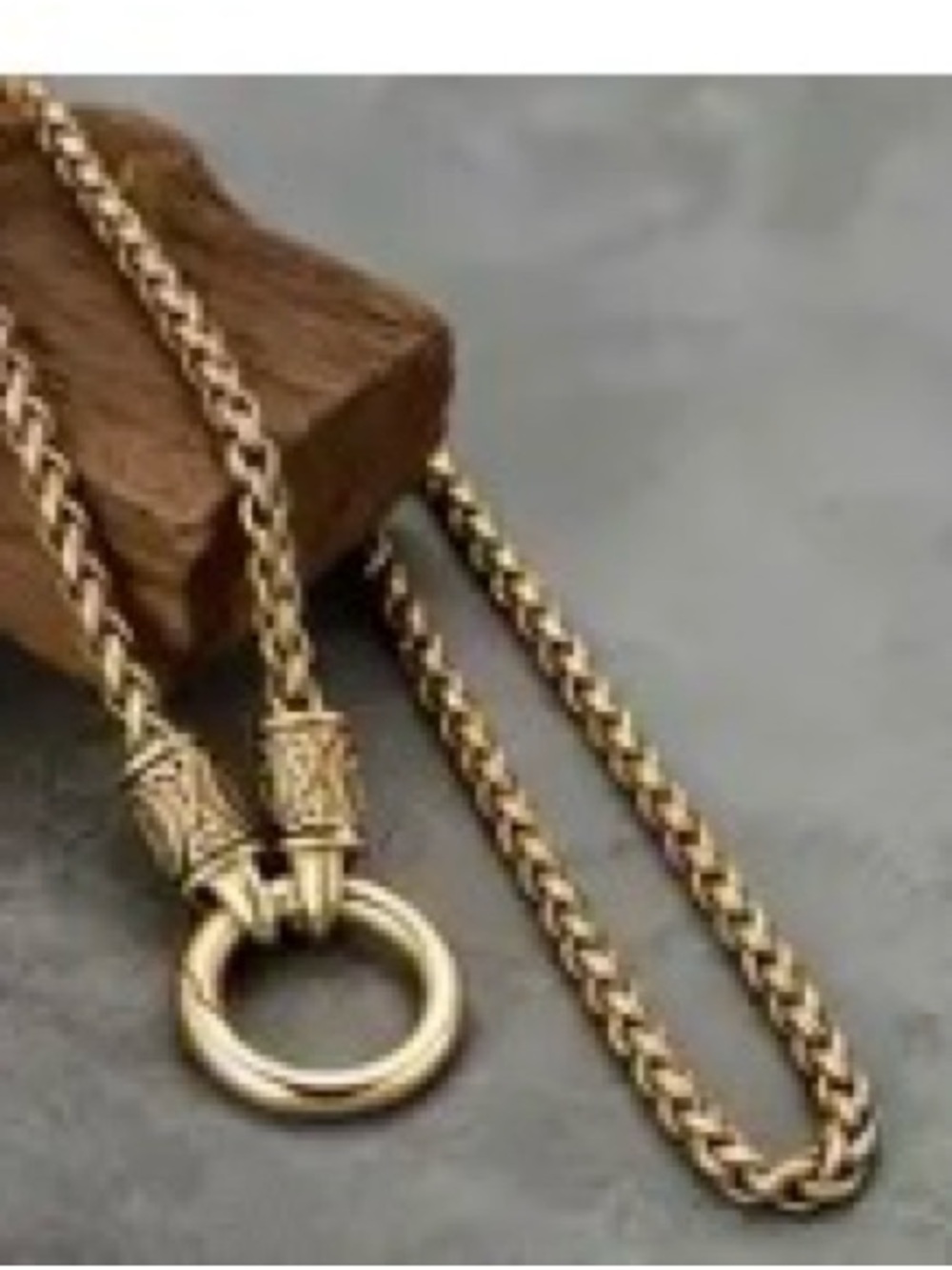 Men's Gold Chain Loop Necklace - Unbranded